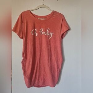 Time and Tru 'Oh Baby' Kids Tee - Coral